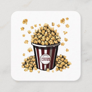 Popcorn Lover Quadratische Visitenkarte