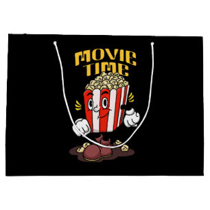 Popcorn Mascot Cartoon Große Geschenktüte