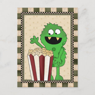 Popcorn Monster ajouter des mots carte postale