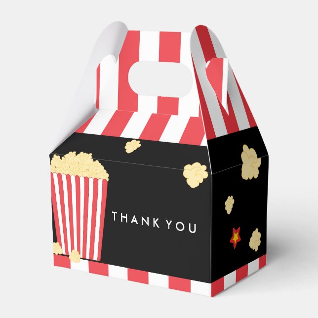 Popcorn Movie Bucket Ballotins de fête d'anniversa (Verso)