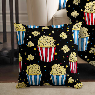 Popcorn & Movie Night Magie in Schwarz Kissen
