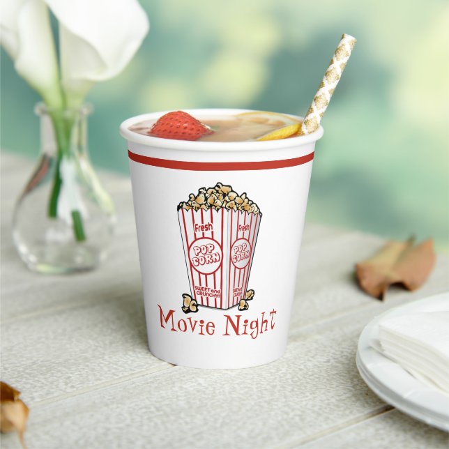 Popcorn Movie Night Pappbecher (In Situ)