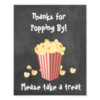 Popcorn Movie Shower Leckerei Zeichen Fotodruck