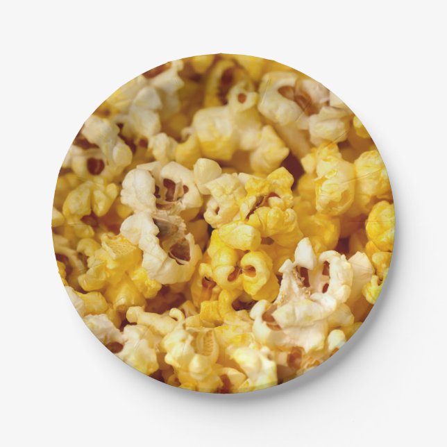Popcorn Pappteller (Vorderseite)