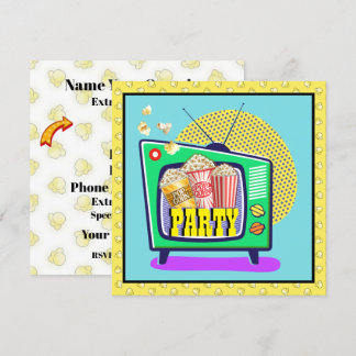 Popcorn Party / Filmnacht / Slumber Party, etc. Einladung