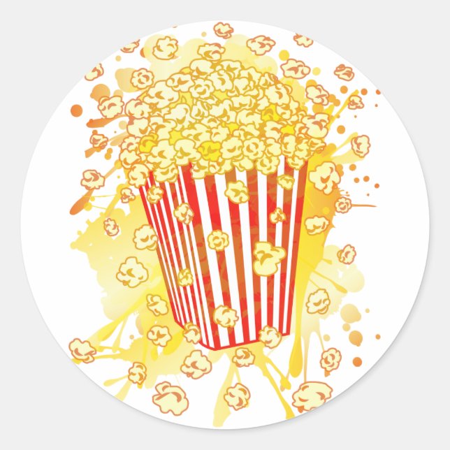 POPCORN_PARTY RUNDER AUFKLEBER (Vorderseite)