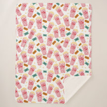 Popcorn Pattern Movie Night Theater Spaß weiß