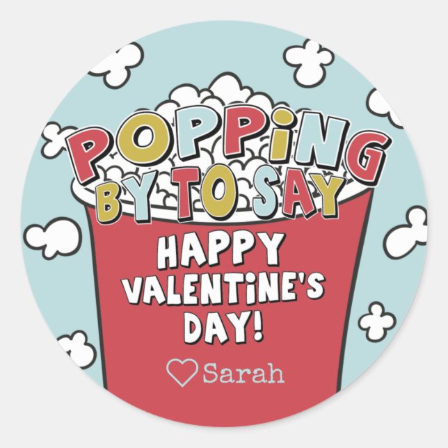 Popcorn Popcorn Par Sticker Valentine (Devant)