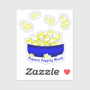 Popcorn Popping Month Aufkleber