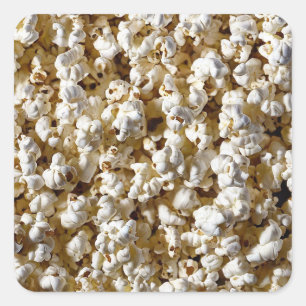 Popcorn Quadratischer Aufkleber