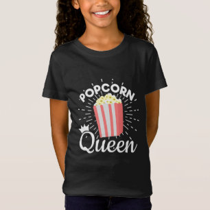 Popcorn Queen Women Girls Movie Popcorn T-Shirt