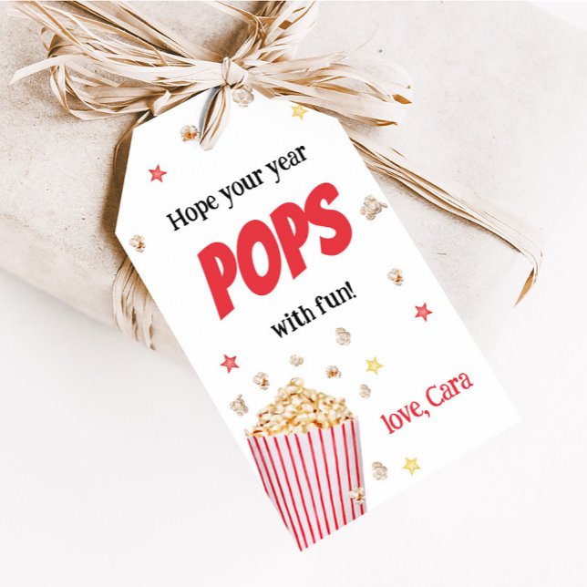 Popcorn Retour à l'école Favoriser les étiquettes (Popcorn Welcome Back to School Favor Tags)