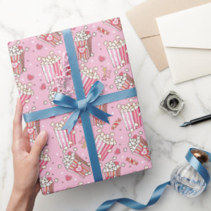 Popcorn Retro Valentine's Wrapping Paper Geschenkpapier