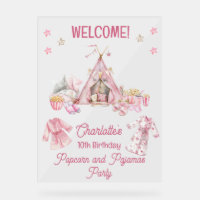 Popcorn rose et Pyjamas Swood fête d'anniversaire