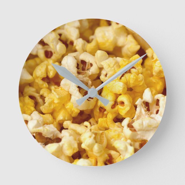 Popcorn Runde Wanduhr (Vorderseite)