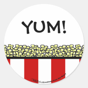 Popcorn Runder Aufkleber