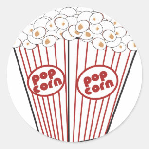 Popcorn Runder Aufkleber