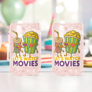 Popcorn & Soda Duo – Filmnacht Stimmung Dosenglas