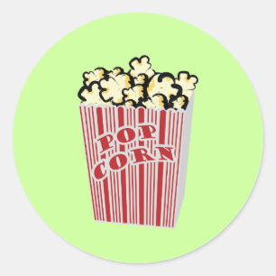 Popcorn Sticker! Runder Aufkleber