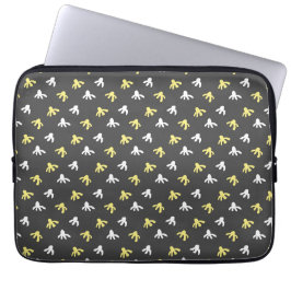 Popcorn-Tablethülle (Dunkelgrau & Buttergelb) Laptopschutzhülle