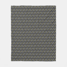 Popcorn Throw Blanket (Dunkelgrau & Buttergelb) Fleecedecke