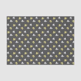 Popcorn Tissue (Dunkelgrau & Buttergelb) Seidenpapier