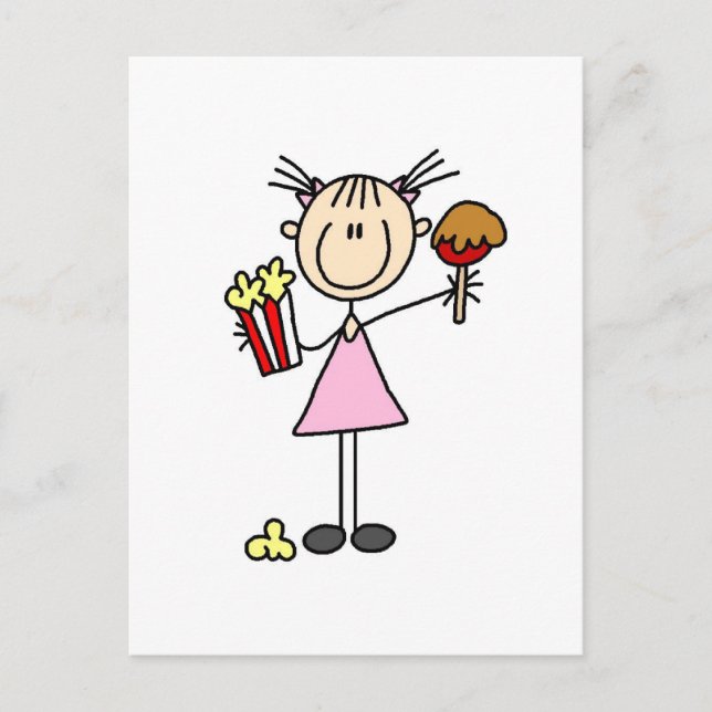 Popcorn und Cotton Candy Tshirts und Geschenke Postkarte (Vorderseite)