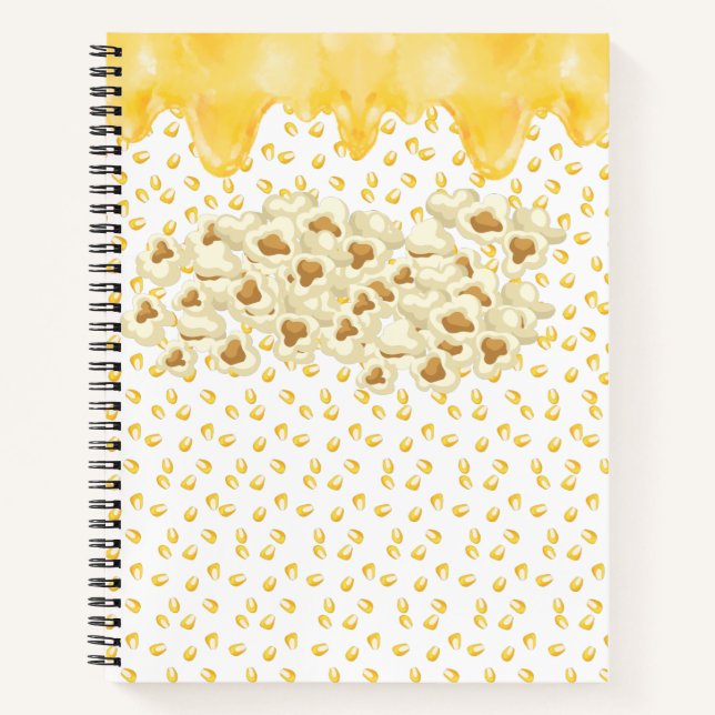 Popcorn und geschmolzenes Butter-Notebook Notizbuch (Vorderseite)