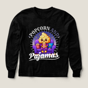 Popcorn- und Pyjama-Design für Mädchen