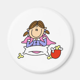 Popcorn und Pyjama-Magnet Magnet