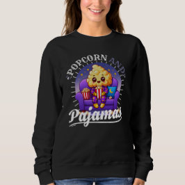 Popcorn und Schlafanzug Sweatshirt