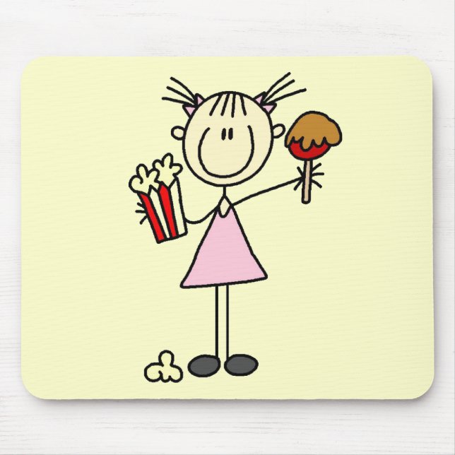 Popcorn-und Zuckerwatte-T-Shirts und Geschenke Mousepad (Vorne)