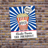 Popcorn Vote" Fun School Election Poster