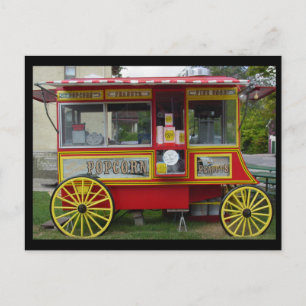 Popcorn-Wagen Postkarte