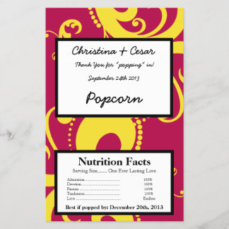 Popcorn-Wrapper-Wirbel mit Mikrowelle - Rosa/Gelb  Flyer