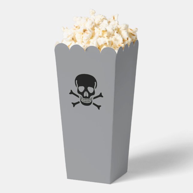 Popcornboxen aus schwarzem Schädel Geschenkschachtel (Geplatzt)