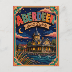 PopCut-Staaten Aberdeen South Dakota Papierkunst Postkarte