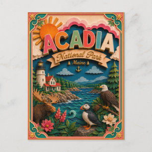 PopCut Staaten Acadia National Park Maine Papierku Postkarte
