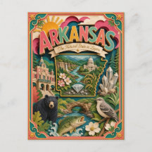 PopCut Staaten Arkansas Farbige 3D-Papierkunst