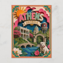 PopCut Staaten Athens Georgia Papierkunst