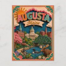 PopCut Staaten Augusta Maine Papierkunst