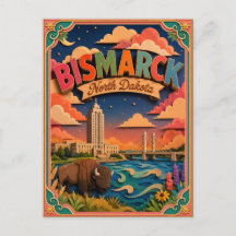PopCut Staaten Bismarck North Dakota Papierkunst