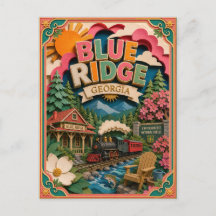 PopCut Staaten Blue Ridge Georgia Papierkunst