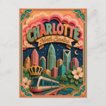 PopCut Staaten Charlotte North Carolina Papierkuns