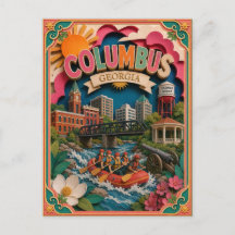 PopCut Staaten Columbus Georgia Papierkunst