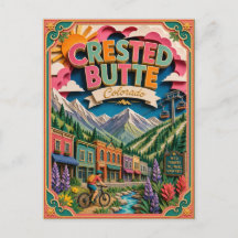 PopCut Staaten Crested Butte Colorado Papierkunst