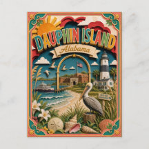 PopCut Staaten Dauphin Island Alabama Papierkunst