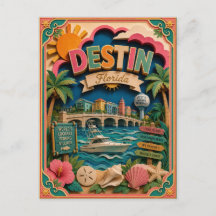 PopCut Staaten Destin Florida Papier Kunst