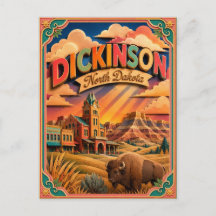PopCut-Staaten Dickinson North Dakota Papierkunst