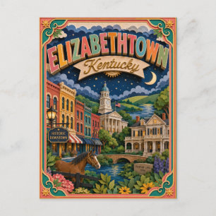 PopCut-Staaten Elizabethtown Kentucky Papierkunst Postkarte